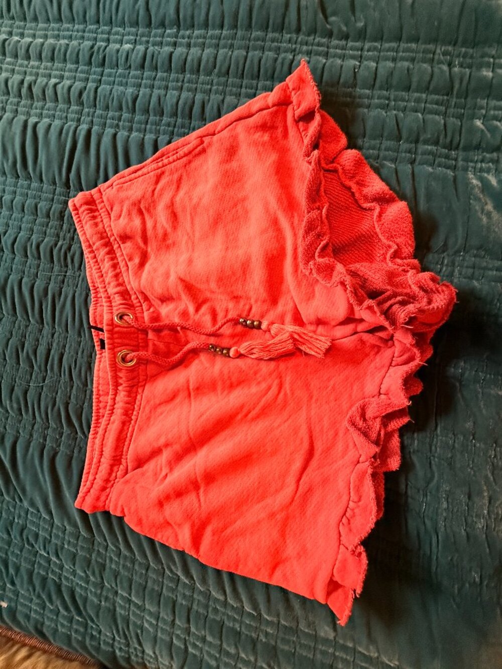 ✨ PAIGE "Amandine" Ruffle Faded Watermelon Terry Lounge Shorts ✨